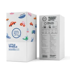 Dětská nerezová termoláhev COOL BOTTLES Kiddie Little Wheels 350 ml 3D