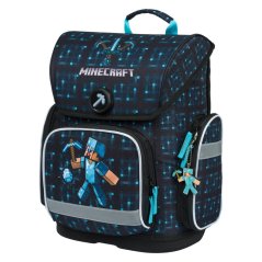 BAAGL Školní aktovka Ergo Minecraft Blue Axe - Baagl