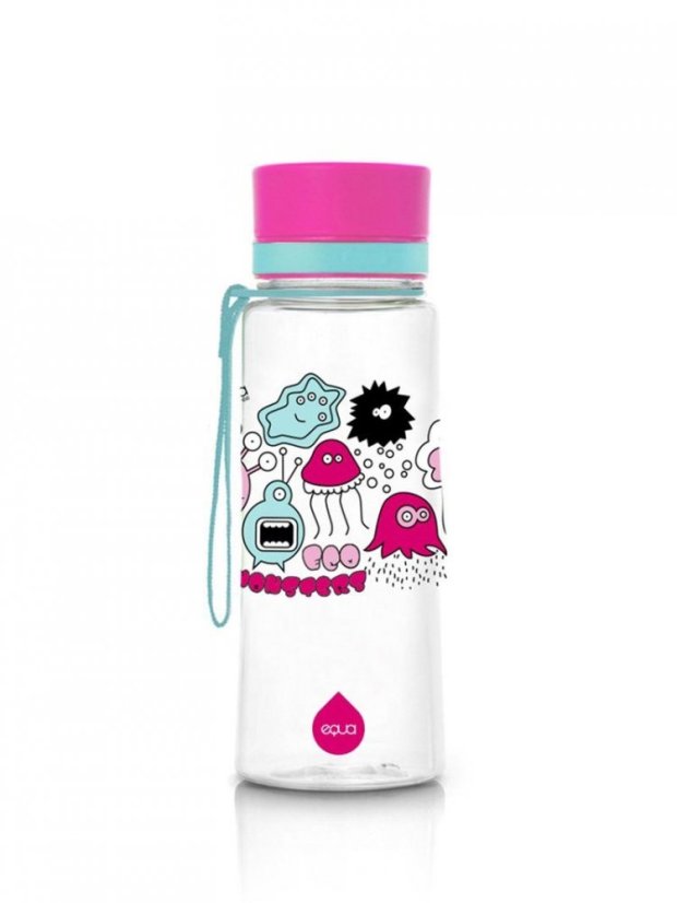 Dětská láhev na pití Equa Pink monsters 600ml