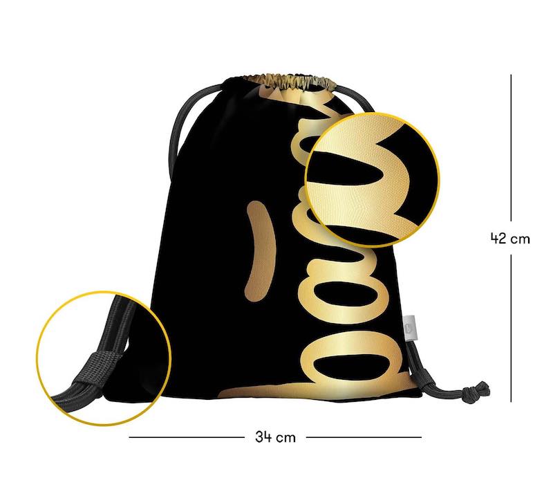 Školní batoh v setu Baagl skate Gold - 3 díly