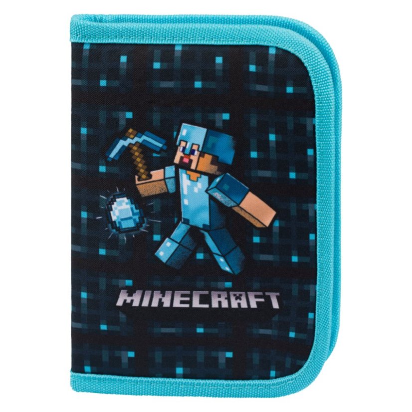 BAAGL Školský peračník jednoposchodový Minecraft Blue Axe - Baagl