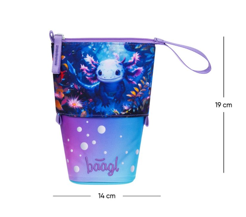 BAAGL Školní penál Pastelkovník Axolotl GRS - Baagl