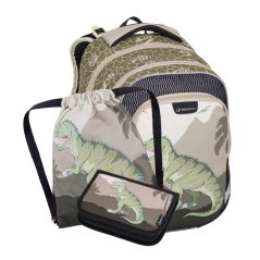 Školský batoh v sete Bagmaster LUMI 24 C Dinosaurus - tri diely