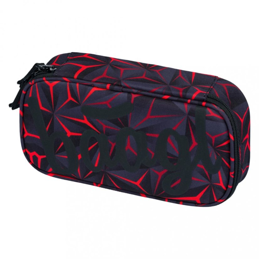 BAAGL 3 SET Core Red Polygon: batoh, penál, sáček - Baagl