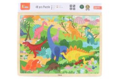 Dřevěné puzzle 48 dílků - dinosauři Viga
