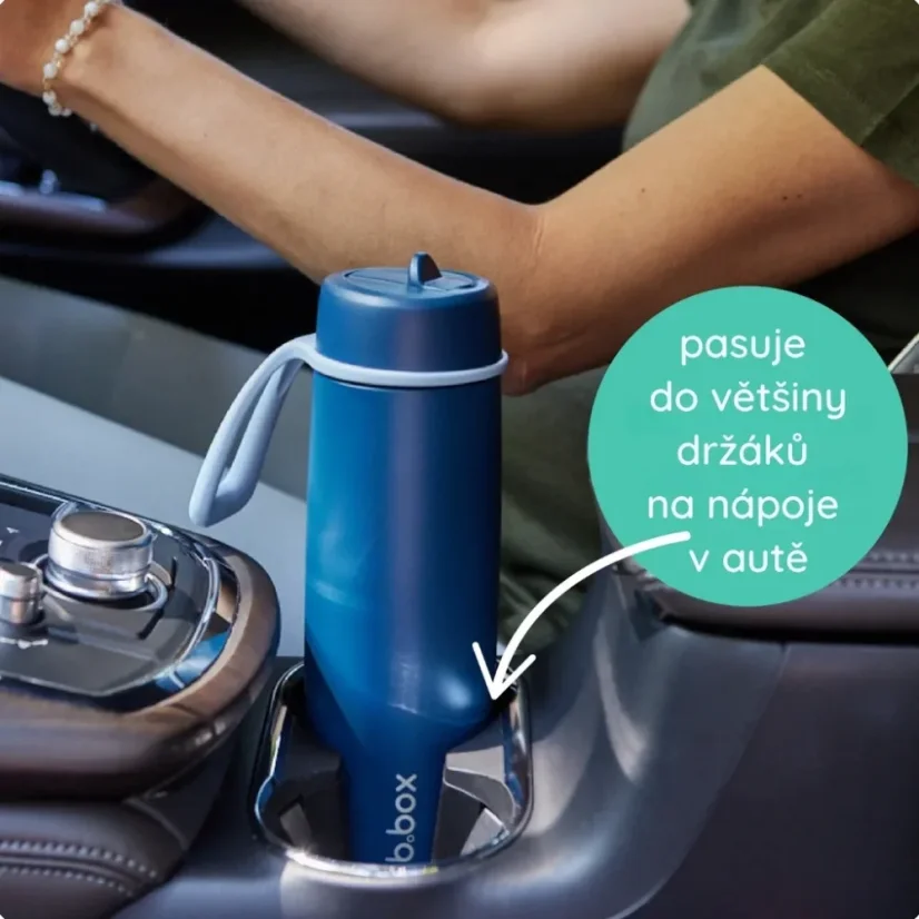 B.Box nerezová termofľaša so slamkou 690 ml - Midnight