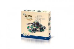 Stavebnice SEVA ARMÁDA Bojová vozidla plast 436 dílků v krabici 35x33x5cm - SEVA