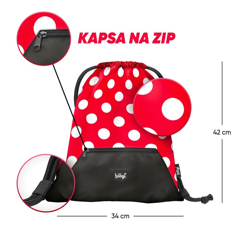 Sáček na obuv Baagl Puntíky