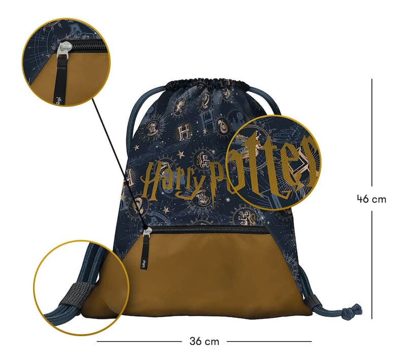 Sáček na obuv s kapsou Baagl Harry Potter Bradavice