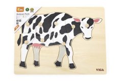 Dřevěná montessori vkládačka - kráva Viga
