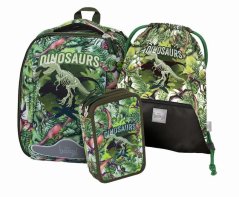 Školní aktovka v setu pro prvňáčky Baagl Shelly Dinosaurus - 3 díly