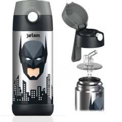 Dětská nerezová termoláhev s brčkem JARLSON CHARLI Batman 350 ml