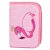 Chlpatý školský peračník Baagl classic s dvoma chlopňami Flamingo