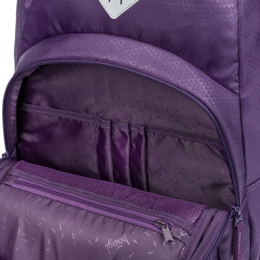 BAAGL SET 3 Coolmate Plum: batoh, penál, sáček - Baagl