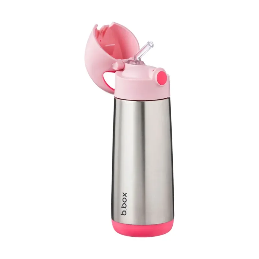 B.Box termoska na pití s brčkem 500 ml – Flamingo Fizz
