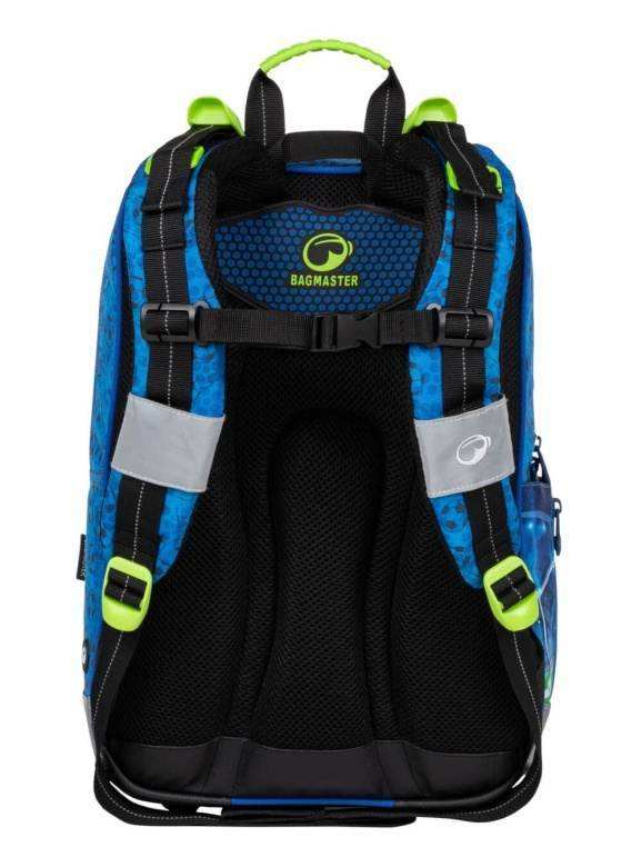 Školní batoh BAGMASTER GEN 20 B BLUE/GREEN/BLACK - fotbalista