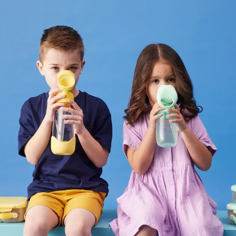 B.Box láhev na pití s brčkem 600 ml – Lemon Twist