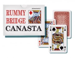 Canasta společenská hra - karty 108ks v papírové krabičce 12x9x2cm - Bonaparte