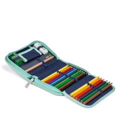 Školní penál Ergobag Fialový reflexní – vybavený