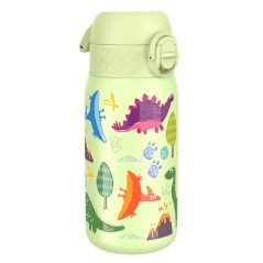 Nerezová fľaša na pitie ion8 Leak Proof Dinosaurs 350 ml