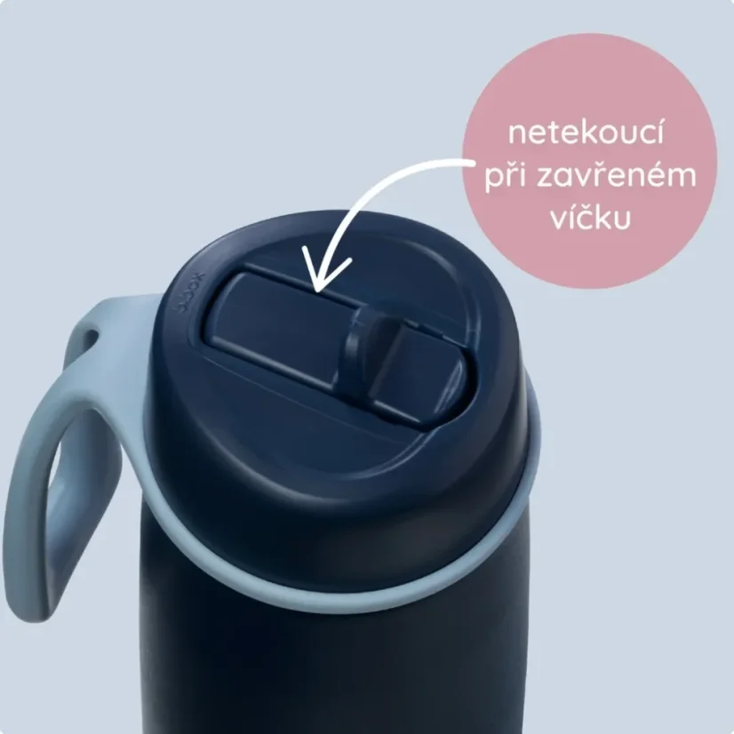 B.Box nerezová termofľaša so slamkou 690 ml - Midnight