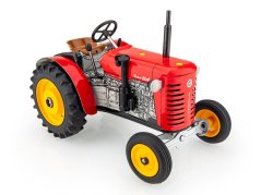 Traktor Zetor 25A červený na klíček kov 15cm 1:25 v krabičce Kovap - Kovap