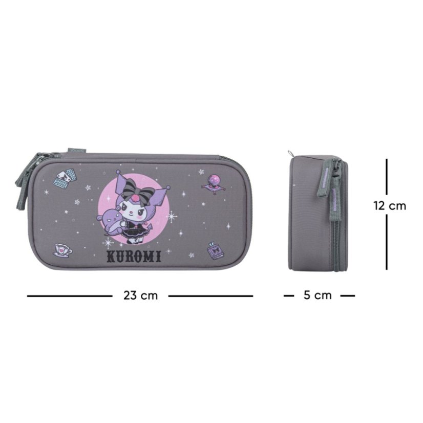 BAAGL Školský peračník etui Kuromi Grey GRS - Baagl