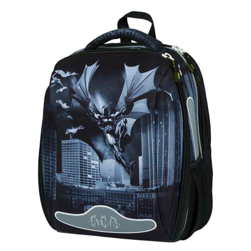 Školní aktovka v setu pro prvňáčky Baagl Shelly Batman Dark City - 3 díly