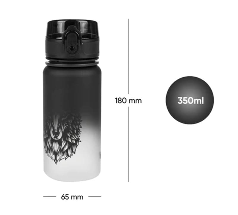 Dětská tritanová láhev na pití Baagl Gradient Vlk 350 ml