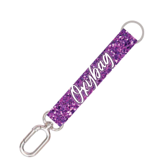 Krátká klíčenka s karabinkou Purple glitter - Oxybag (Karton P+P)