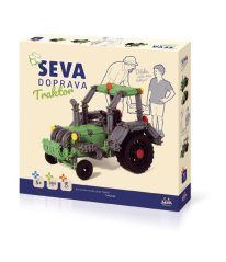 Stavebnice SEVA DOPRAVA Trakor plast 384 dílků v krabici 35x33x5cm 5+ - SEVA