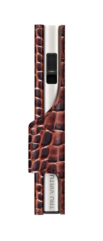 Kožená peněženka TRU VIRTU CLICK & SLIDE - Croco Brown