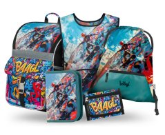 BAAGL SADA 5 Zippy Skatepark: aktovka, peračník, vrecko, zástera, peňaženka - Baagl BAAGL SADA 5 Zippy Skatepark: aktovka, peračník, vrecko, zástera, peňaženka - Baagl