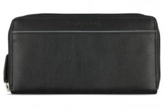 Dámská kožená peněženka na zip Bugatti Banda černá