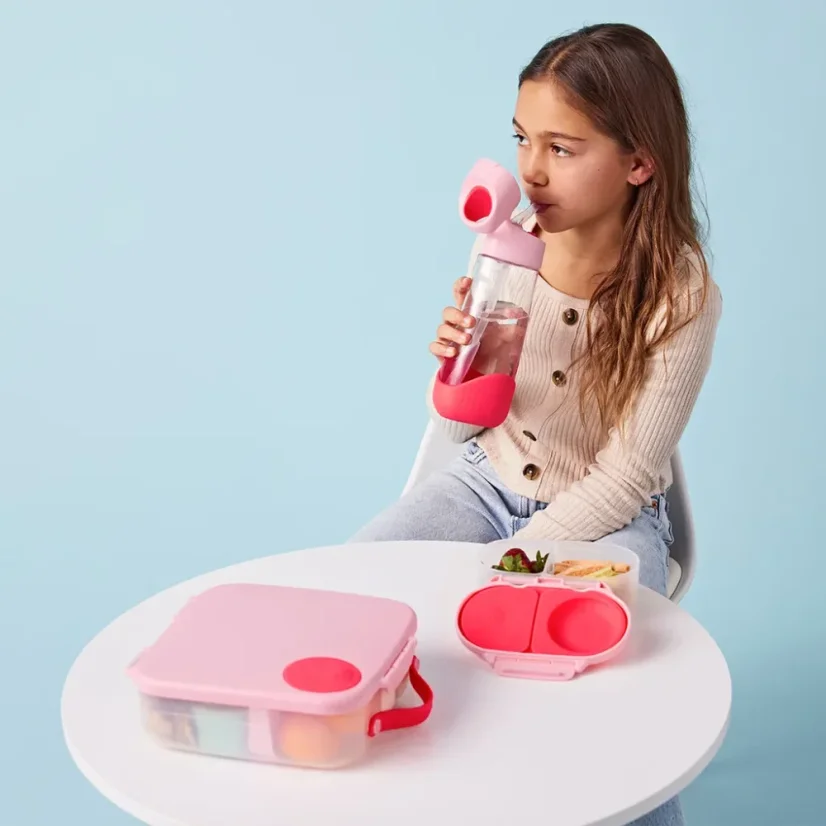 B.Box fľaša na pitie so slamkou 600 ml – Flamingo Fizz