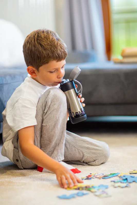 Dětská nerezová termoláhev s brčkem JARLSON CHARLI Batman 350 ml
