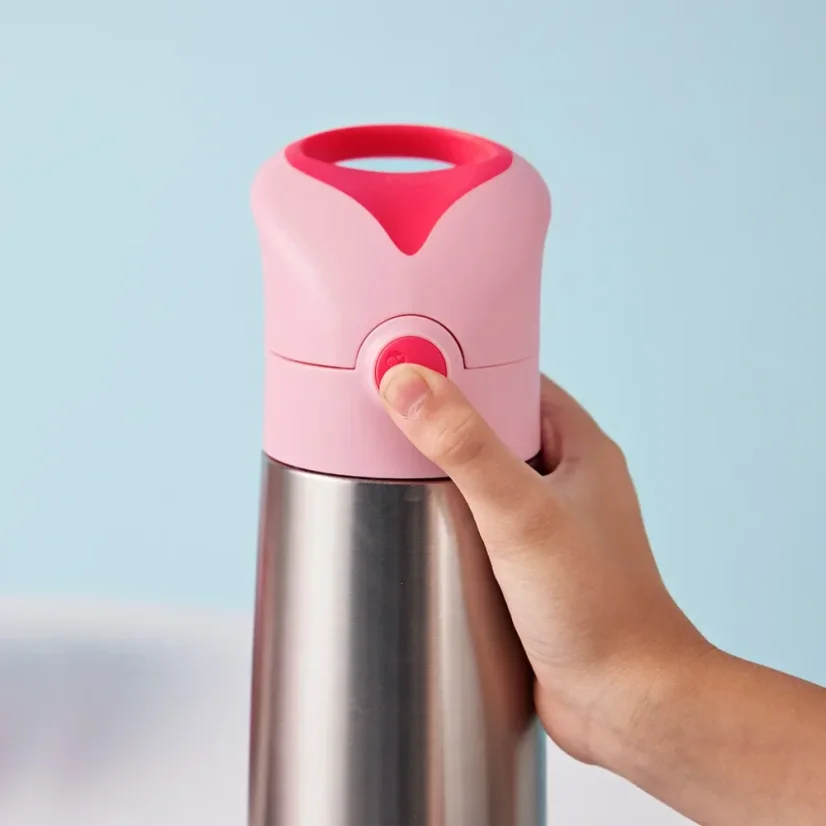 B.Box termoska na pití s brčkem 500 ml – Flamingo Fizz