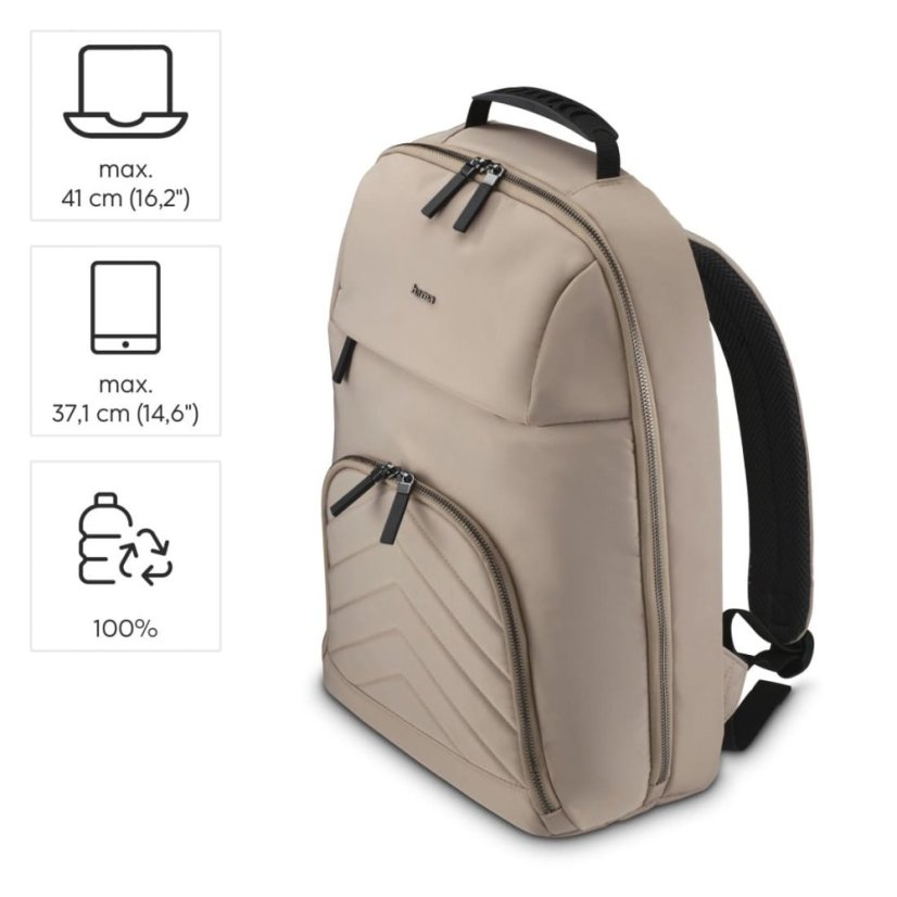 Batoh na notebook Hama Premium Lightweight 16,2" béžový