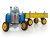 Traktor Zetor s valníkem modrý na klíček kov 28cm Kovap v krabičce - Kovap