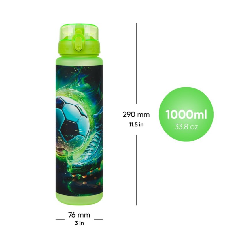 BAAGL Tritanová láhev na pití Fotbal, 1000 ml - Baagl