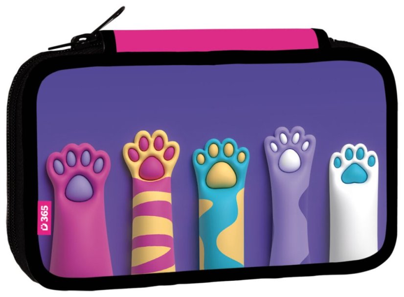 Školní penál třípatrový Paws
