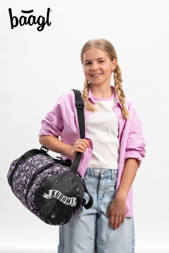 BAAGL SET 3 Skate Kuromi Black: batoh, penál, sportovní taška GRS - Baagl
