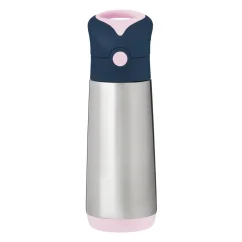 B.Box termoska na pitie so slamkou 500 ml – indigo/ružová
