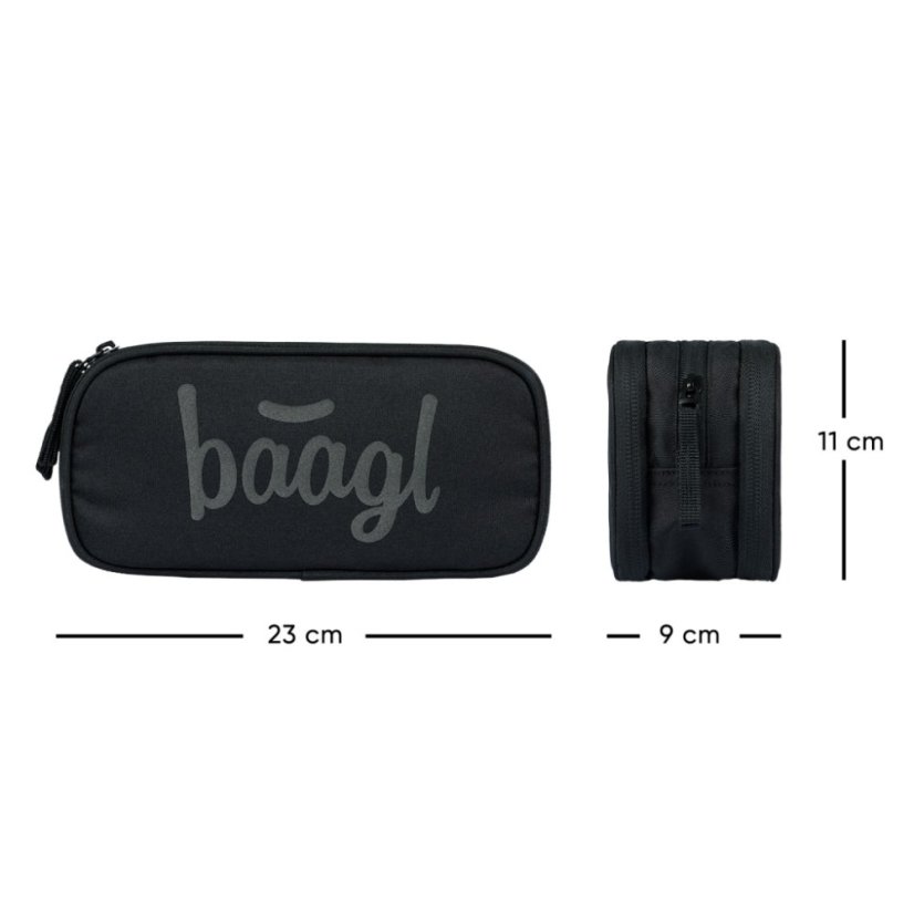 BAAGL 3 SET Coolmate Black: batoh, penál, sáček - Baagl