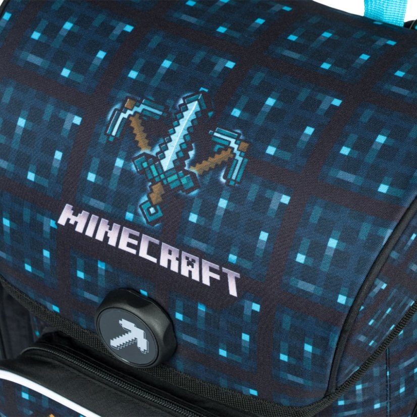 BAAGL 3 SET Ergo Minecraft Blue Axe: aktovka, penál, sáček - Baagl