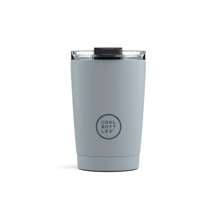 Nerezový termohrnek COOL BOTTLES Pastel Grey třívrstvý 330ml