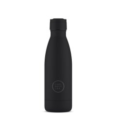 Termo fľaša z nerezovej ocele COOL BOTTLES Mono Black trojvrstvová 350 ml