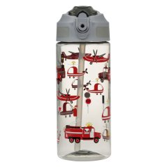 BAAGL Tritanová fľaša na nápoje so slamkou Záchranári, 500 ml - Baagl