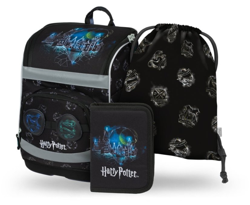 BAAGL SADA 3 Zippy Plus Harry Potter Rokfort Lumos: aktovka, peračník, vrecko - Baagl