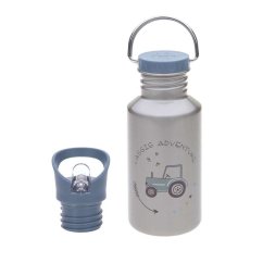 Detská fľaša na pitie z nehrdzavejúcej ocele Lässig 500 ml traktor - Nerezová oceľ Adventure traktor